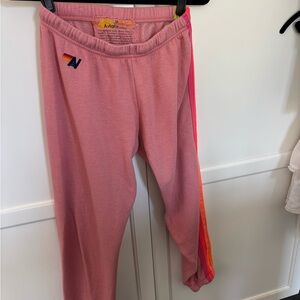 Avatar Nation Pink Joggers with Neon Stripe